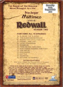 Redwall Season Two Slipcover - Back