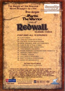 Redwall Season 3 Slipcover - Back